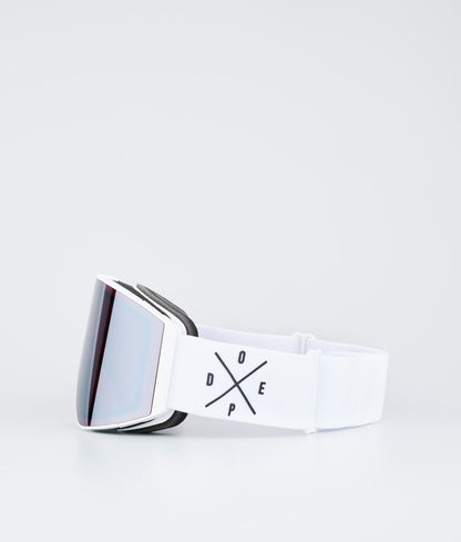 Ski Goggles White/Silver Mirror