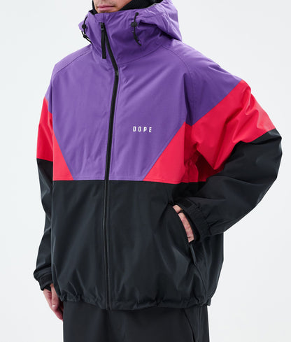 Snowboard Jacket Men Sport Vivid Purple/Red/Black