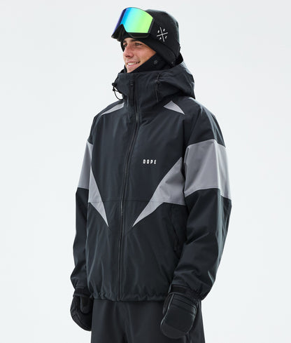 Snowboard Jacket Men Spike Black/Light Pearl