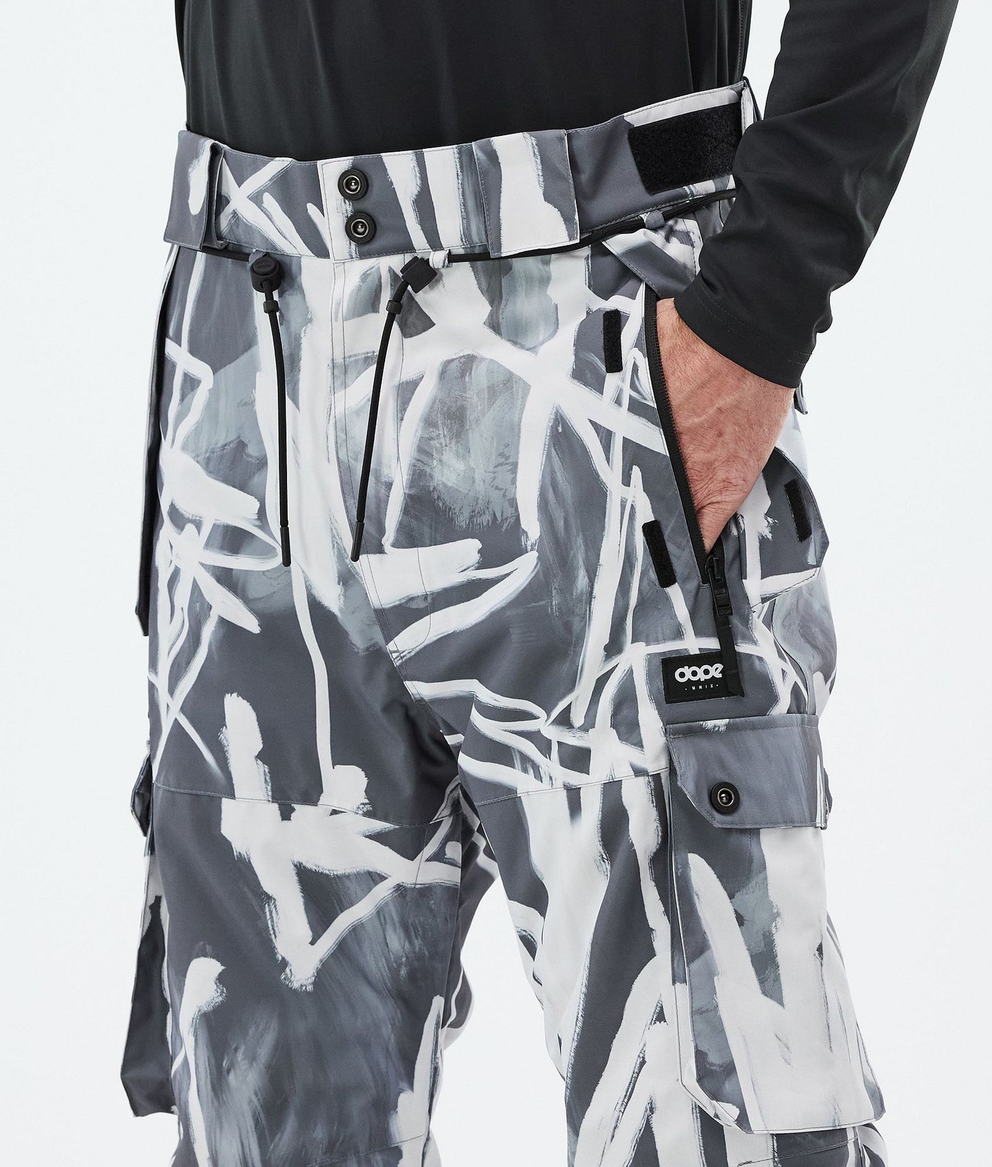 Snowboard Pants Men Scribble Black