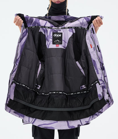 Snowboard Jacket Women Scribble Purple