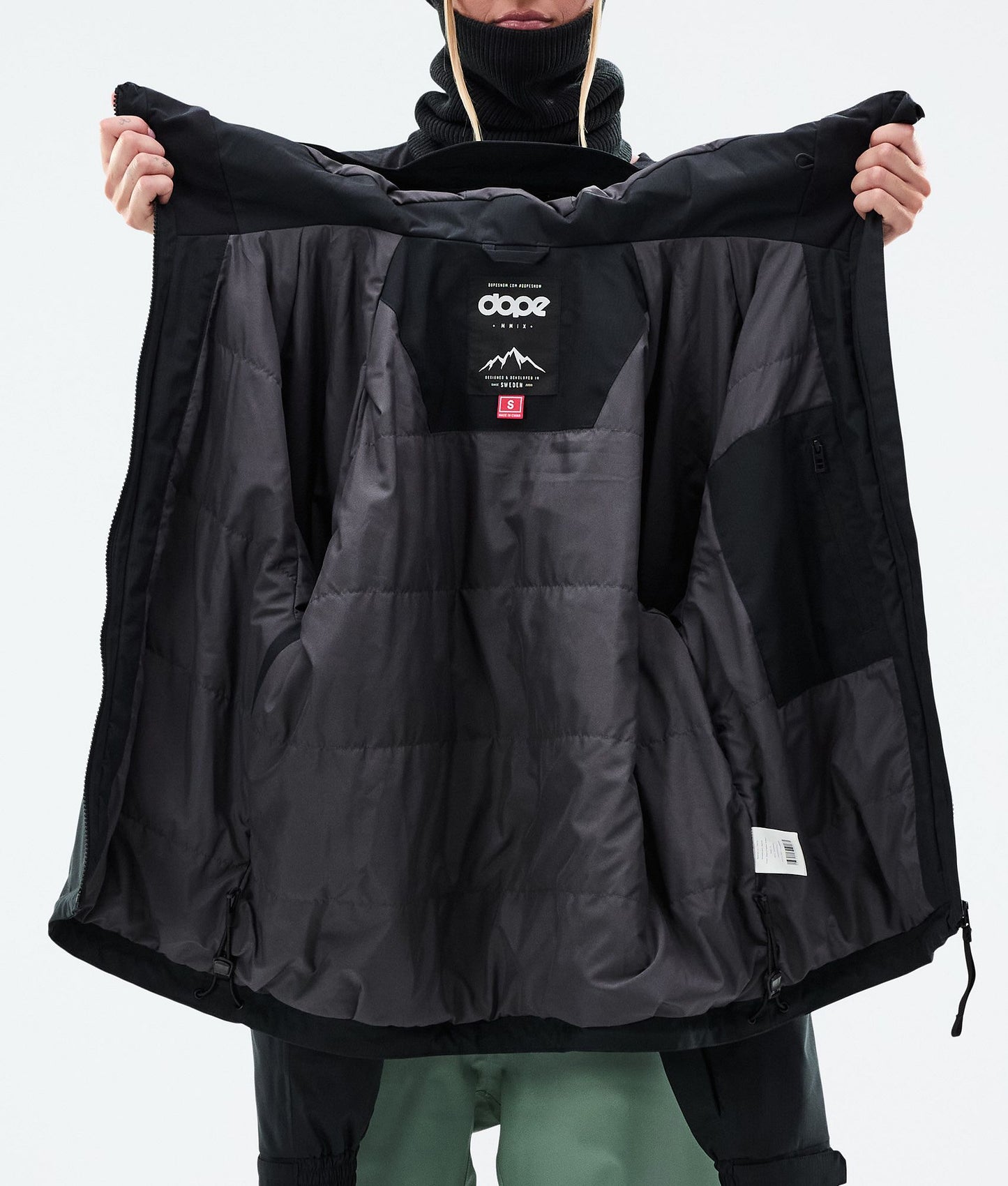 Snowboard Jacket Women Spike Black/Faded Green