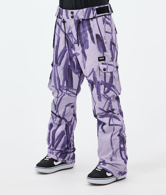 Snowboard Pants Women Scribble Purple