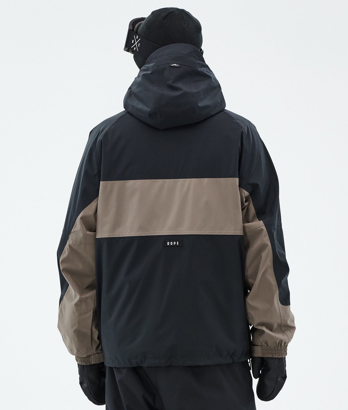 Snowboard Jacket Men Stripe Black/Walnut