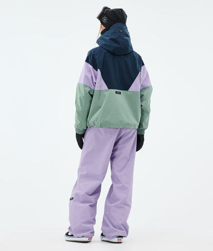 Snowboard Jacket Women Sport Dark Blue/Faded Violet/Faded Green