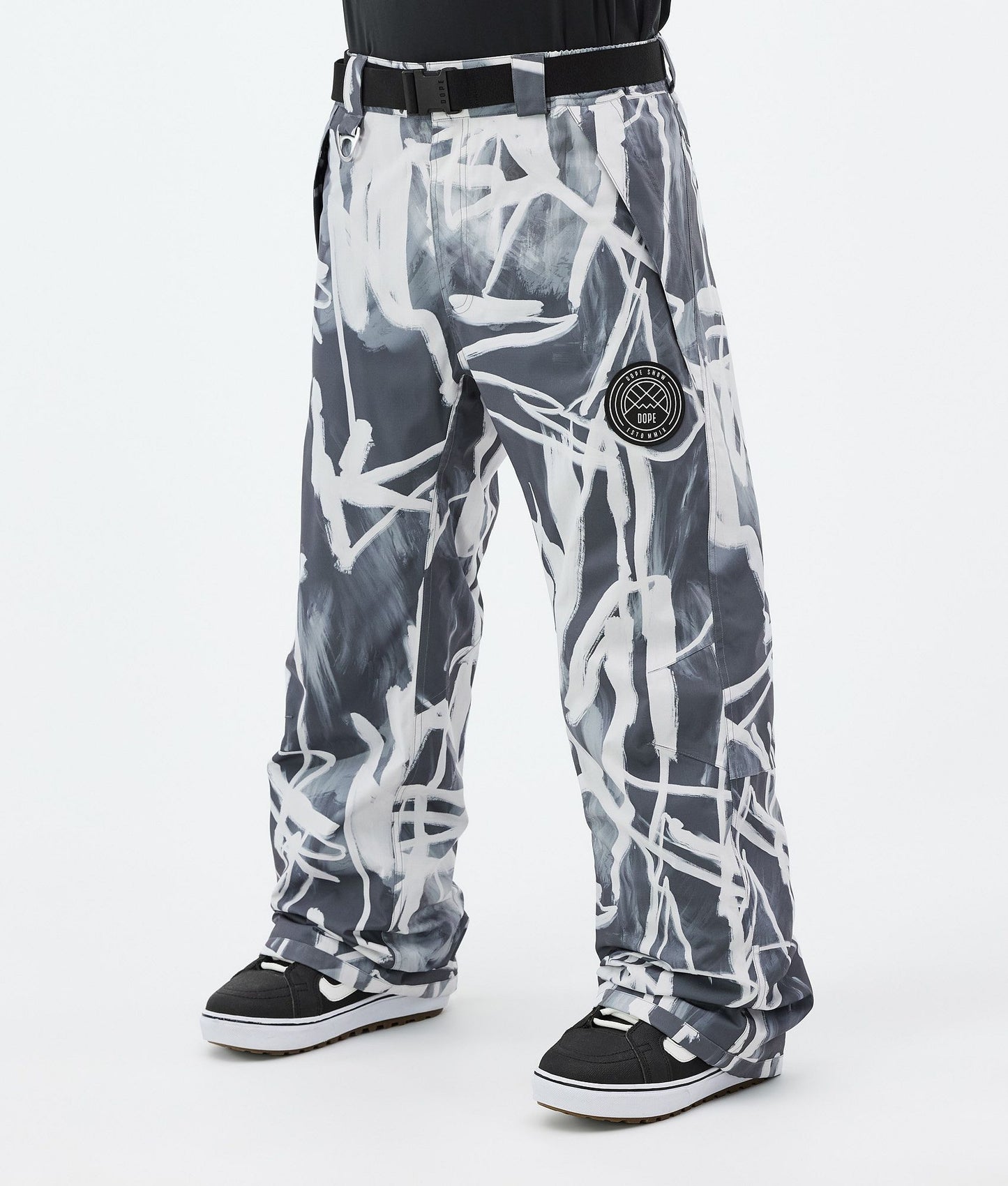 Snowboard Pants Men Scribble Black