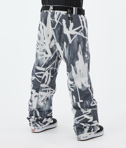 Snowboard Pants Men Scribble Black