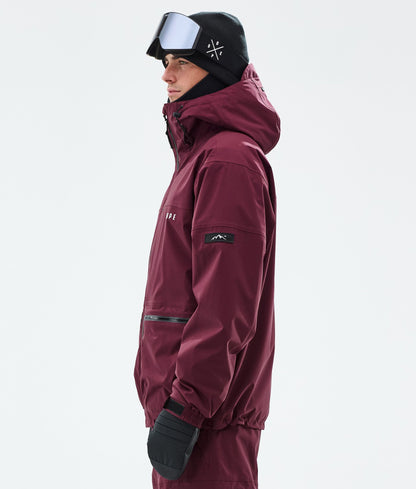 Snowboard Jacket Men Burgundy