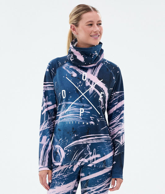 Base Layer Top Women 2X-Up Carvings Pink