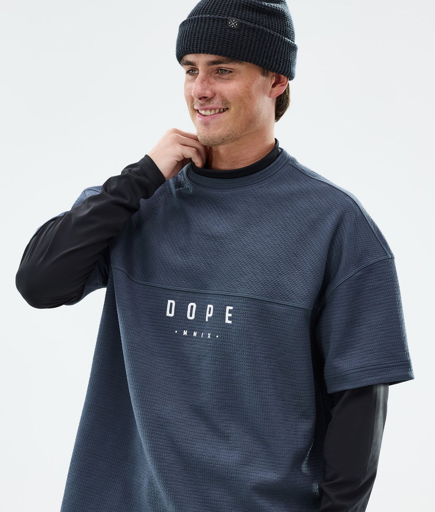 Fleece Sweater Men Metal Blue