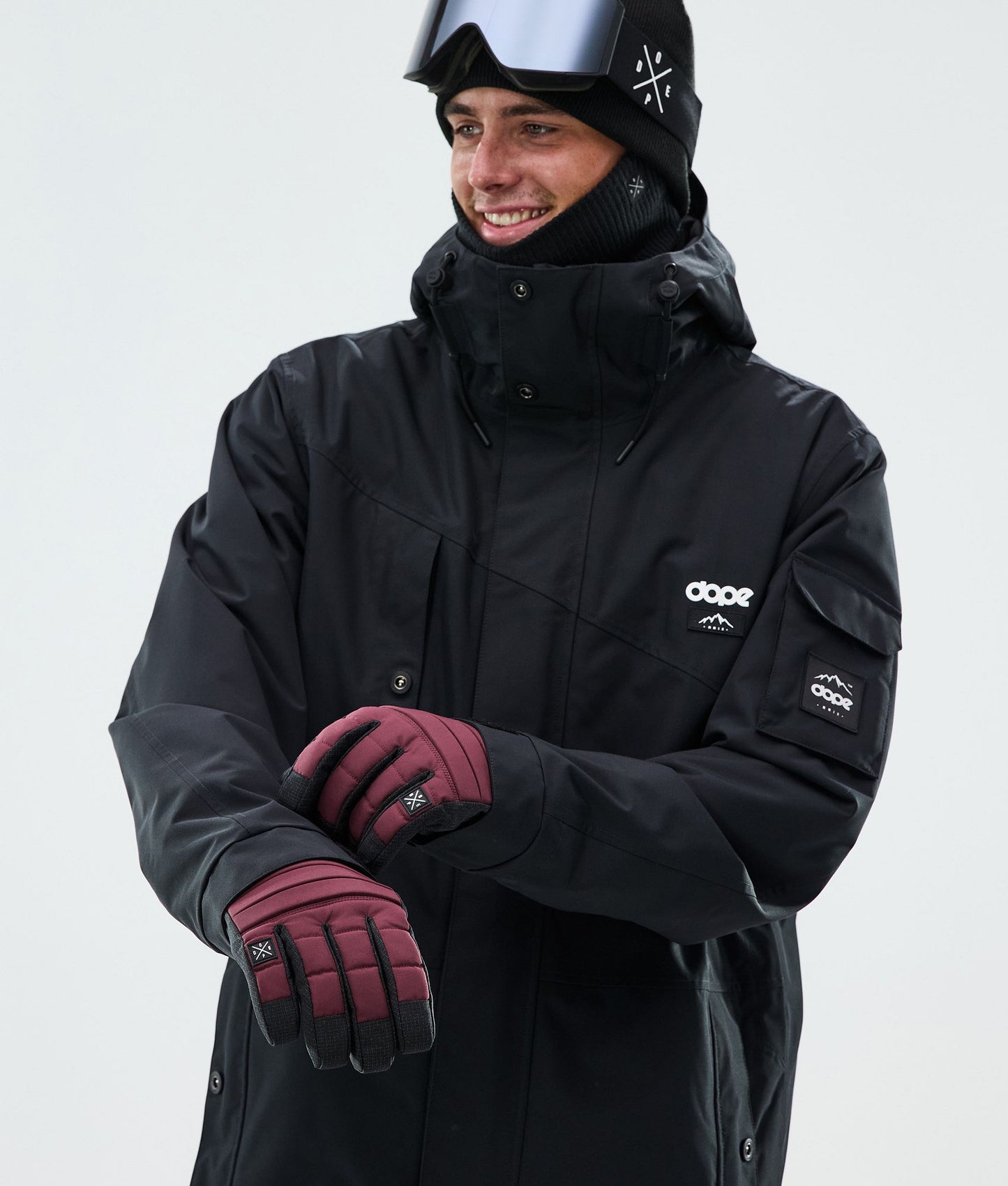 Ski Gloves Burgundy