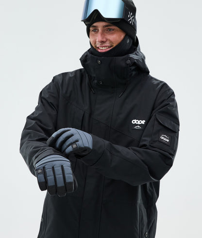 Ski Gloves Metal Blue