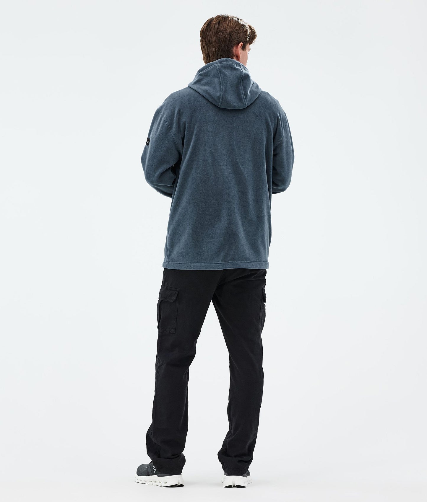 Fleece Hoodie Men Metal Blue