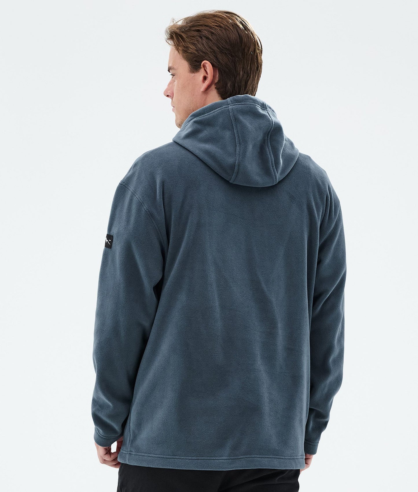 Fleece Hoodie Men Metal Blue