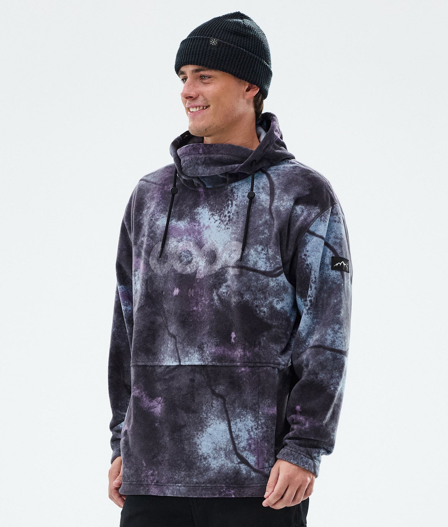 Fleece Hoodie Men Grey Camo