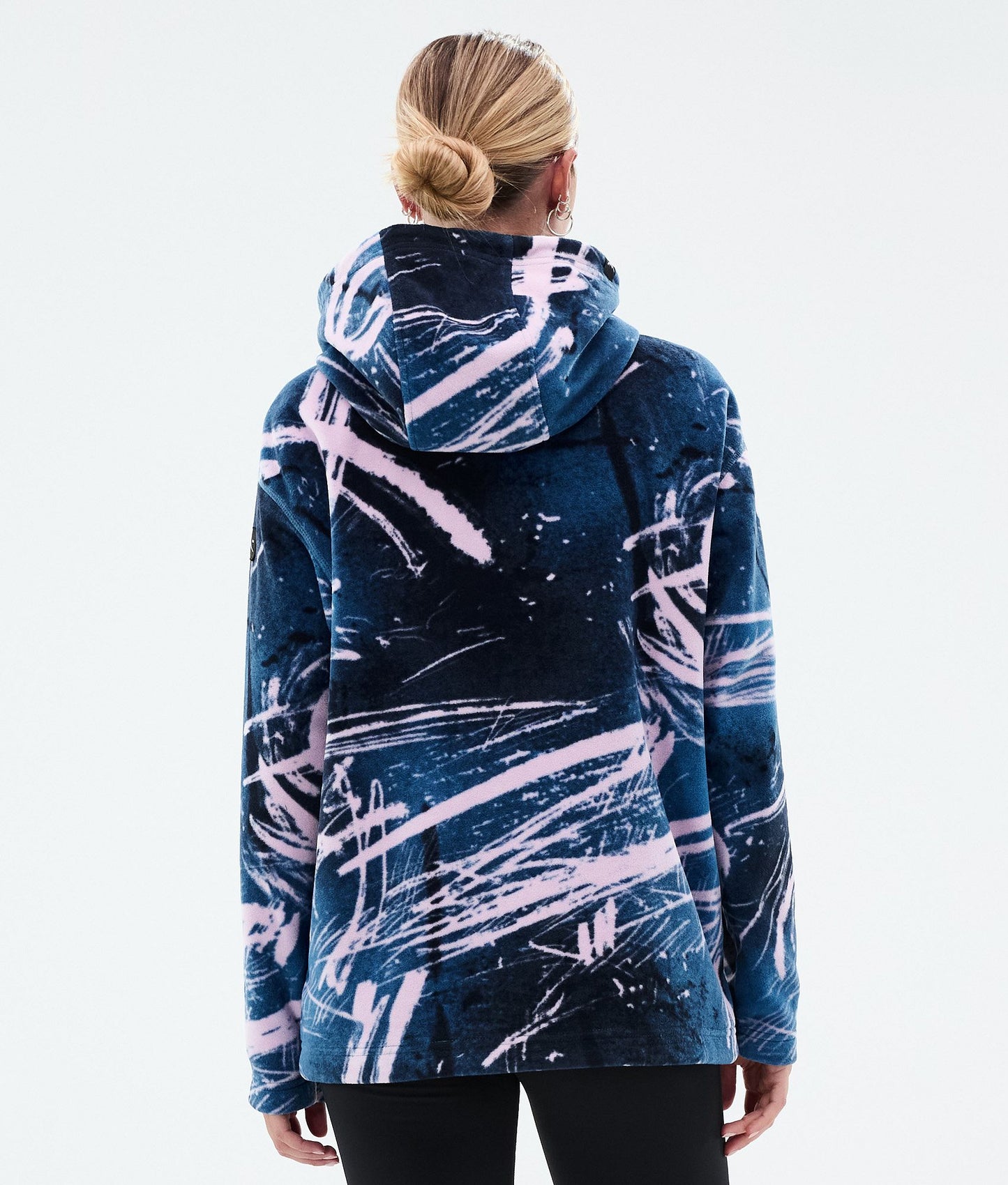 Fleece Hoodie Women Carvings Pink