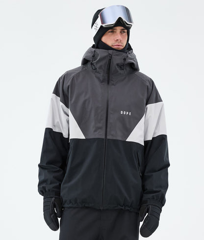 Snowboard Jacket Men Spike Light Grey/Black