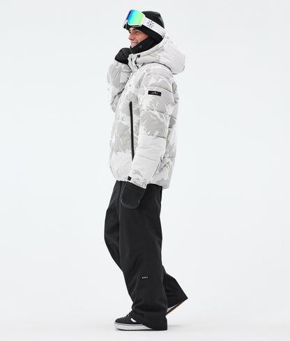 Snowboard Jacket Men Grey Camo